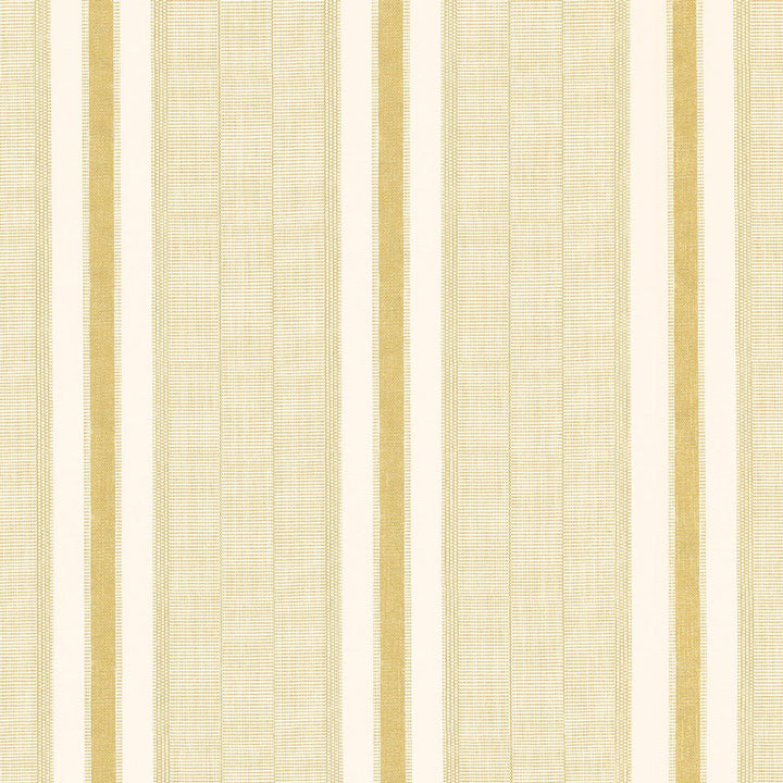 Ipala Stripe Vinyl Ochre 5015804 by Schumacher Designer Wallpaper A Rum Fellow 9.0" - Swanky Fabrics -