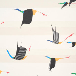 Flying West Neutral 5015850 by Schumacher Designer Wallpaper