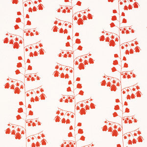 Bleeding Hearts Red 5015861 by Schumacher Designer Wallpaper