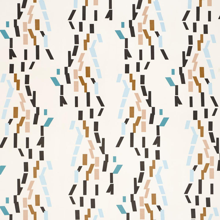 Confetti Teal 5015871 by Schumacher Designer Wallpaper Peg Norriss 27.0" - Swanky Fabrics -