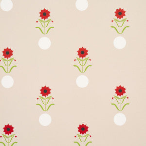 Forget Me Dots Neutral 5015880 by Schumacher Designer Wallpaper
