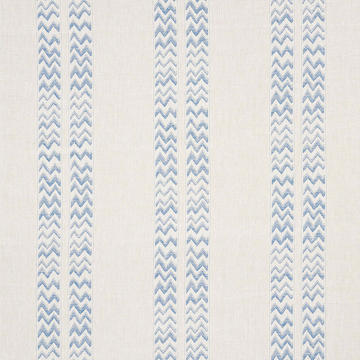 Kudu Stripe Blue 69971 by Schumacher Designer Fabric COPACABANA LINEN 100% ITALY </p><p>Repeat: Horizontal: 28" (71CM) and Vertical: 9 7/8" (25CM) 56 - Swanky Fabrics -
