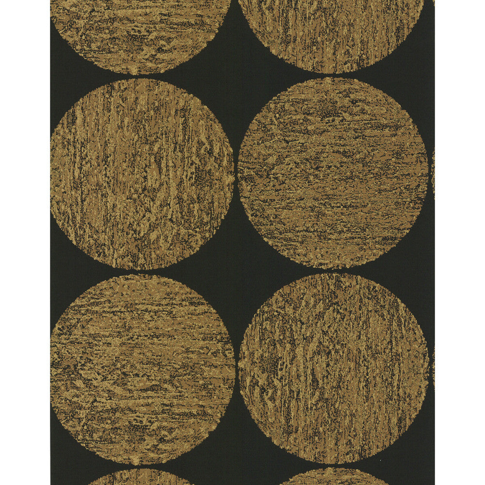 Luna Gold/Onyx by Cole & Son Designer Wallcovering COLE & SON NEW CONTEMPORARY II PAPER - 100% United Kingdom - Horizontal: 20.5 and Vertical: - 20.5 - Swanky Fabrics -