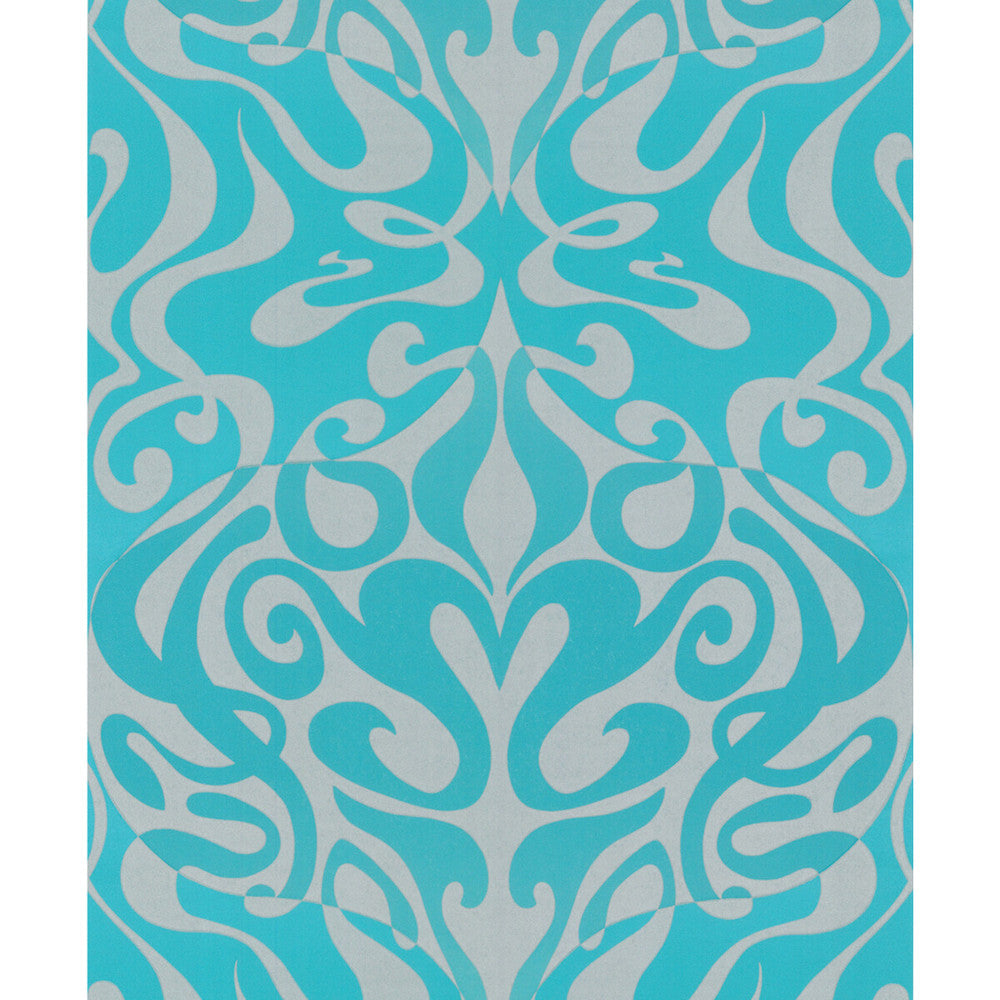 Woodstock Aqua by Cole & Son Designer Wallcovering COLE & SON NEW CONTEMPORARY II PAPER - 100% United Kingdom - Horizontal: - and Vertical: 21 20.5 - Swanky Fabrics -