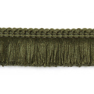 Hellenic Key Brushed Fringe Caper by Europatex Designer Fabric