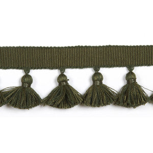 Hellenic Key Tassel Fringe Caper by Europatex Designer Fabric