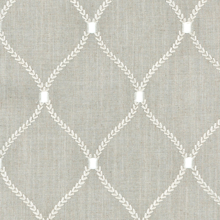 Deane Embroidery Flint 700093 by Williamsburg Designer Fabric - 70%Rayon 30%Linen Embroid:100%Rayon INDIA 39000 Horizontal: 4.25 and Vertical: 6.25 54 - Swanky Fabrics -