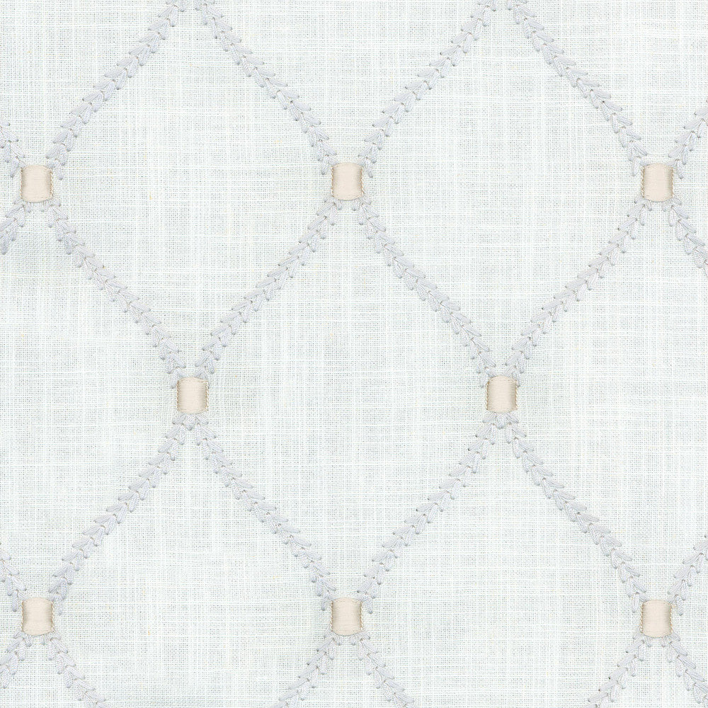 Deane Embroidery Sterling 700096 by Williamsburg Designer Fabric - 70%Rayon 30%Linen Embroid:100%Rayon India 39000 Horizontal: 6.25 and Vertical: 4.25 54 - Swanky Fabrics -