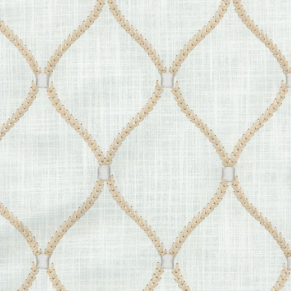 DEANE EMBROIDERY TEASTAIN 700097 by Williamsburg Designer Fabric - 100% UV Polypropylene India 39000 Horizontal: 6.25 and Vertical: 4.25 54 - Swanky Fabrics -