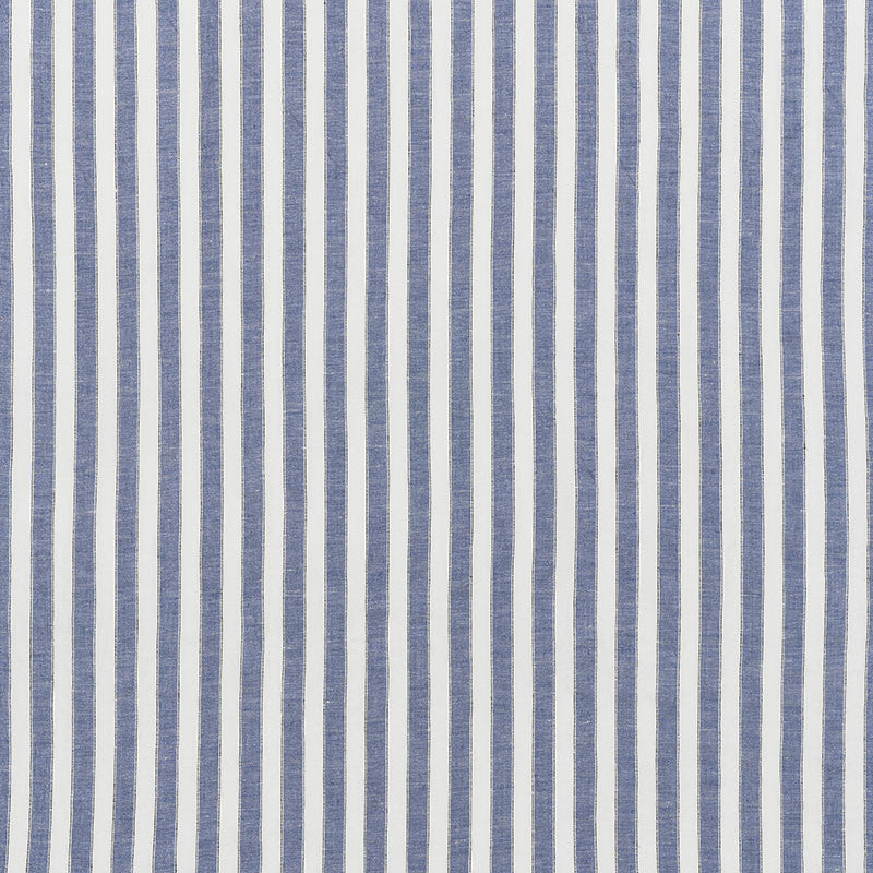 Regatta Linen Stripe Chambray 70030 by Schumacher Designer Fabric Essentials-Sheers-Casements 100% Linen Martindale 3,000 Horizontal: - and Vertical: 1 118 - Swanky Fabrics -