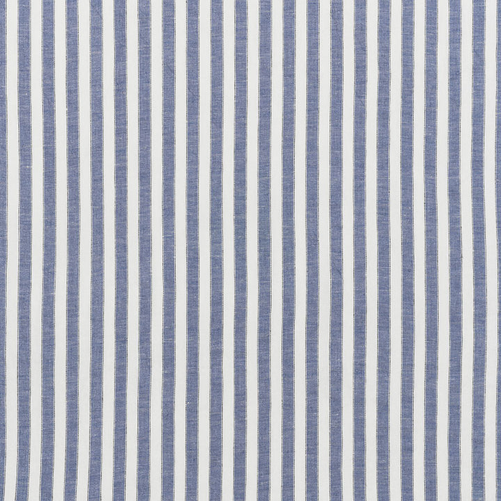 Regatta Linen Stripe Chambray 70030 by Schumacher Designer Fabric Essentials-Sheers-Casements 100% Linen Martindale 3,000 Horizontal: - and Vertical: 1 118 - Swanky Fabrics -