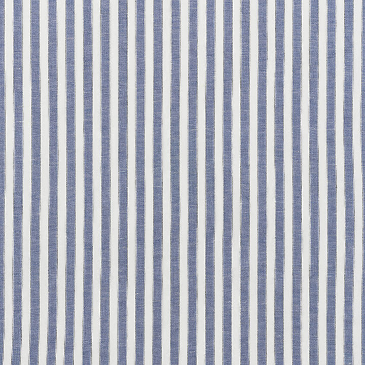 Regatta Linen Stripe Chambray 70030 by Schumacher Designer Fabric ESSENTIALS: SHEERS & CASEMENTS I See Sample ITALY LIGHT DUTY </p><p>Repeat: Horizontal: - and Vertical: 1" (3CM) 118" (300CM) - Swanky Fabrics -