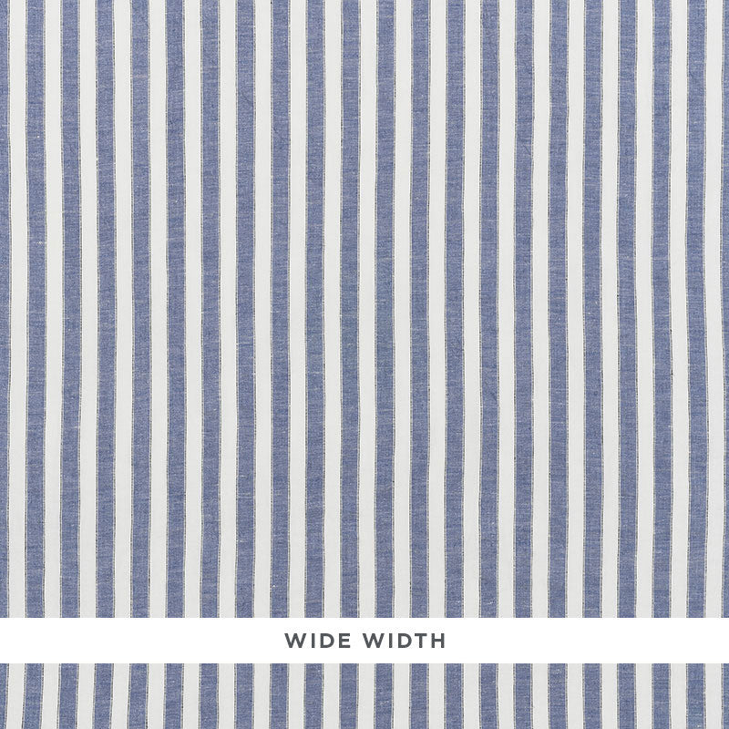 Regatta Linen Stripe Chambray 70030 by Schumacher Designer Fabric ESSENTIALS: SHEERS & CASEMENTS I LINEN 100% ITALY MARTINDALE 3,000 </p><p>Repeat: Horizontal: and Vertical: 1" (3CM) 118 - Swanky Fabrics -