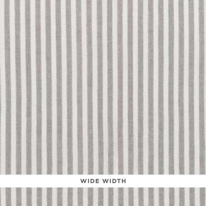 Regatta Linen Stripe Stone 70035 by Schumacher Designer Fabric ESSENTIALS: SHEERS & CASEMENTS I LINEN 100% ITALY MARTINDALE 3,000 </p><p>Repeat: Horizontal: and Vertical: 1" (3CM) 118 - Swanky Fabrics -