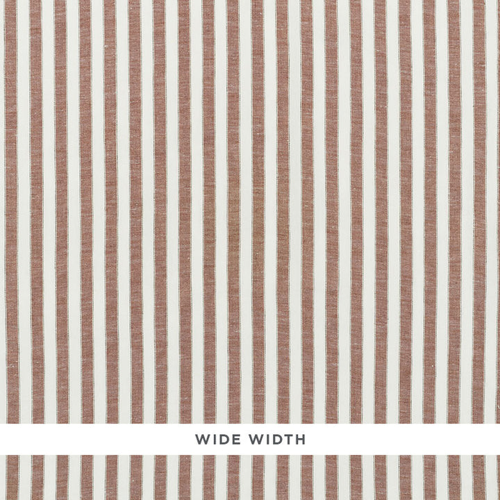 Regatta Linen Stripe Sienna 70037 by Schumacher Designer Fabric ESSENTIALS: SHEERS & CASEMENTS I LINEN 100% ITALY MARTINDALE 3,000 </p><p>Repeat: Horizontal: and Vertical: 1" (3CM) 118 - Swanky Fabrics -