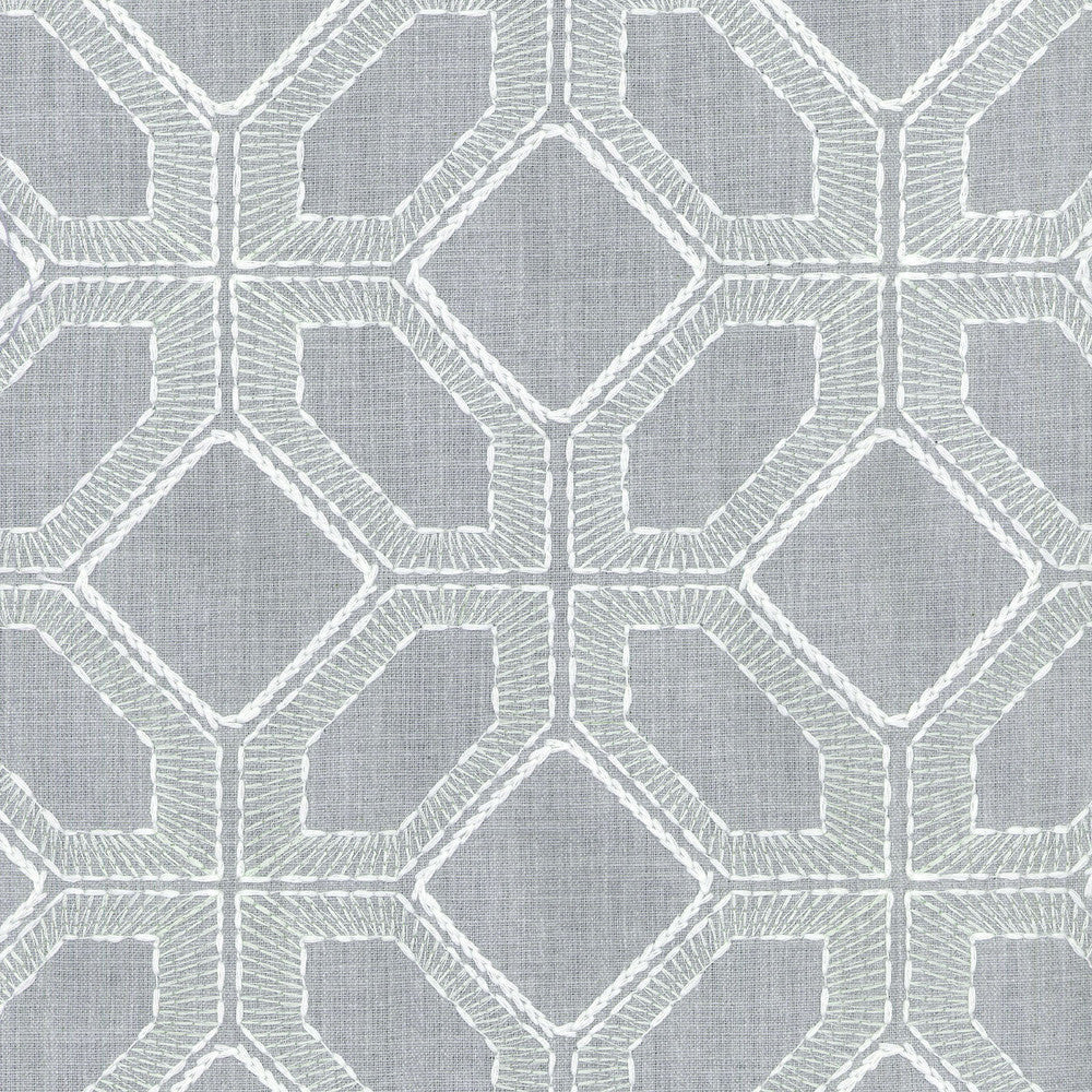 Barraud Emb Stone 700461 by Williamsburg Designer Fabric - 55% LINEN 45% RAYON India 51000 Horizontal: 6.5 and Vertical: 6 55'' base 53'' emb - Swanky Fabrics -
