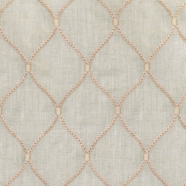 Deane Embroidery Blushnc 700500 by Williamsburg Designer Fabric - 70%Rayon 30%Linen Embroid:100%Rayon INDIA 39000 Horizontal: 4.25 and Vertical: 6.25 54 - Swanky Fabrics -