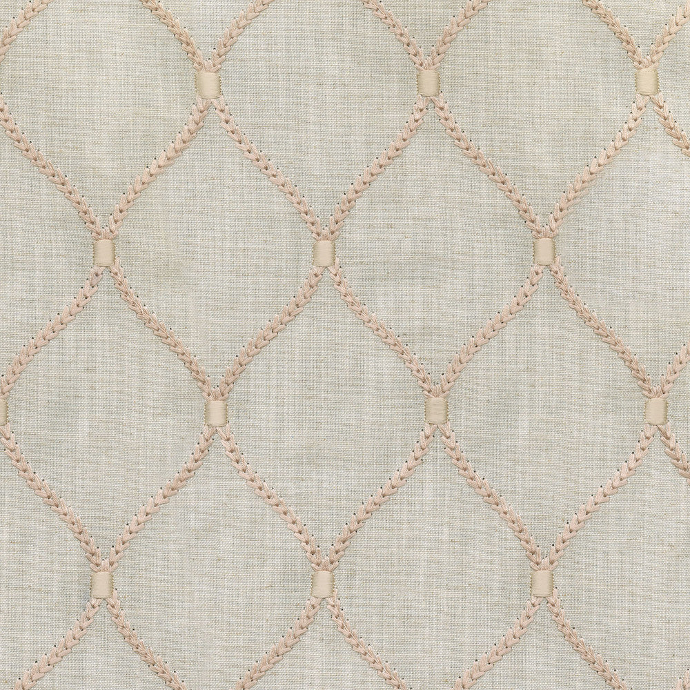 DEANE EMBROIDERY BLUSH 700500 by Williamsburg Designer Fabric - 100% Polyester India 39000 Horizontal: 6.25 and Vertical: 4.25 54 - Swanky Fabrics -