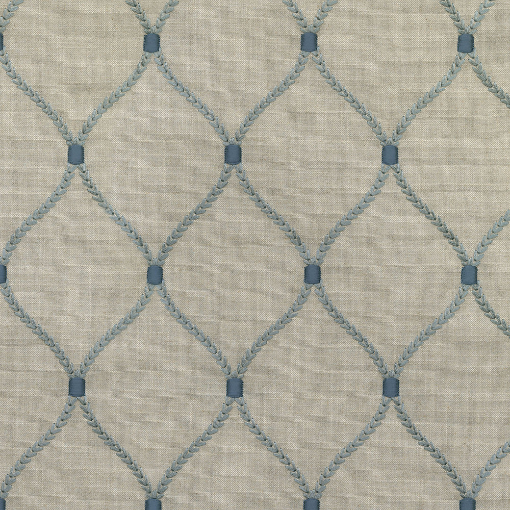 Deane Embroidery Storm 700503 by Williamsburg Designer Fabric - 70%Rayon 30%Linen Embroid:100%Rayon India 39000 Horizontal: 6.25 and Vertical: 4.25 54 - Swanky Fabrics -