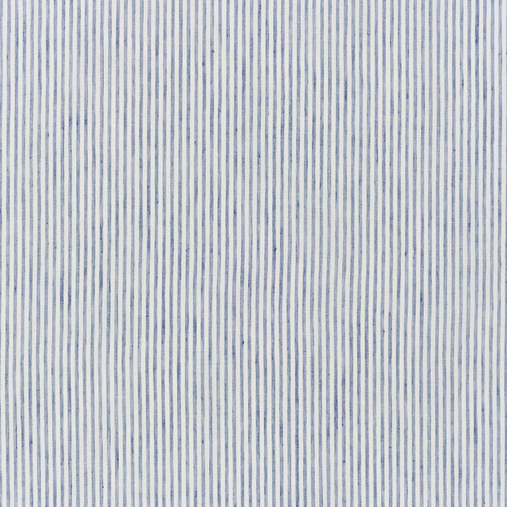 Tori Stripe Navy 70067 by Schumacher Designer Fabric Essentials-Sheers-Casements 100% Linen - Horizontal: - and Vertical: 3/8- 118 - Swanky Fabrics -
