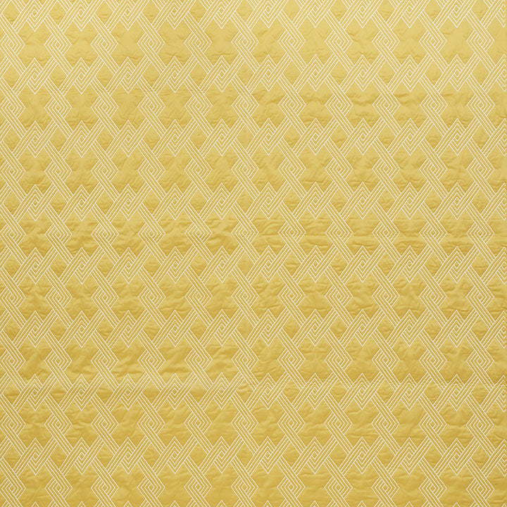 Hix Yellow 70140 by Schumacher Designer Fabric Clique 43% Cotton, 24% Spun, 4% Spun, 29% Polywadding - Horizontal: 4.5 and Vertical: 6.25 50.5 - Swanky Fabrics -