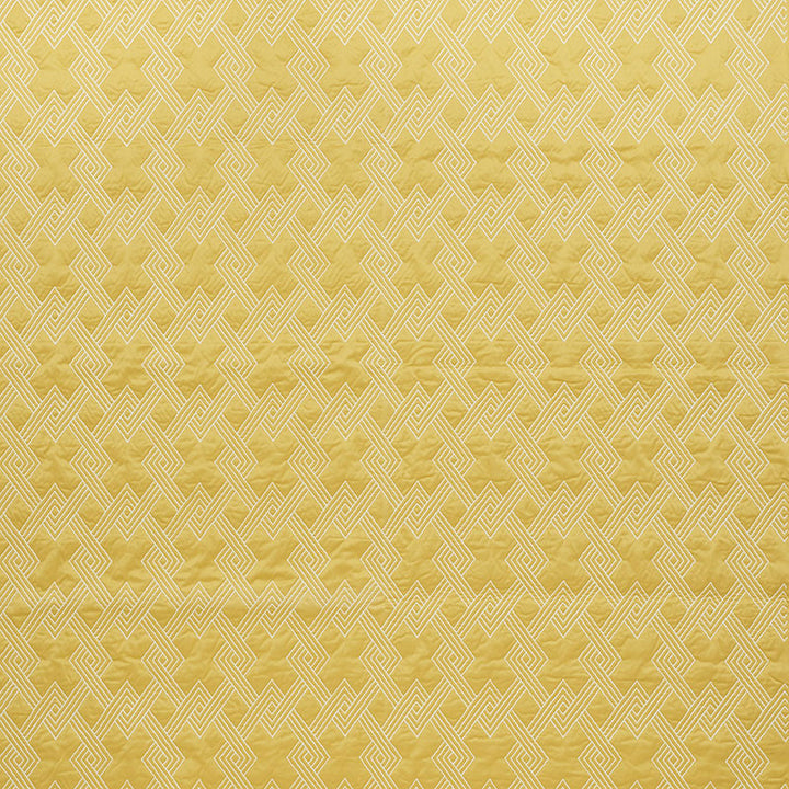 Hix Yellow 70140 by Schumacher Designer Fabric CLIQUE COTTON 43% SPUN VISCOSE 24% INDIA </p><p>Repeat: Horizontal: 4 1/2" (11CM) and Vertical: 6 1/4" (16CM) 50.5 - Swanky Fabrics -
