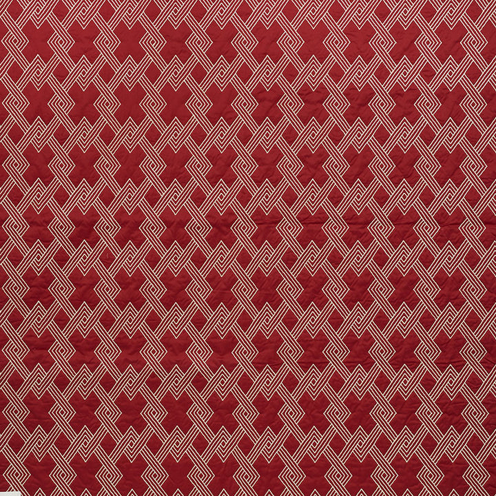 Hix Red 70141 by Schumacher Designer Fabric Clique 43% Cotton, 24% Spun, 4% Spun, 29% Polywadding - Horizontal: 4.5 and Vertical: 6.25 50.5 - Swanky Fabrics -