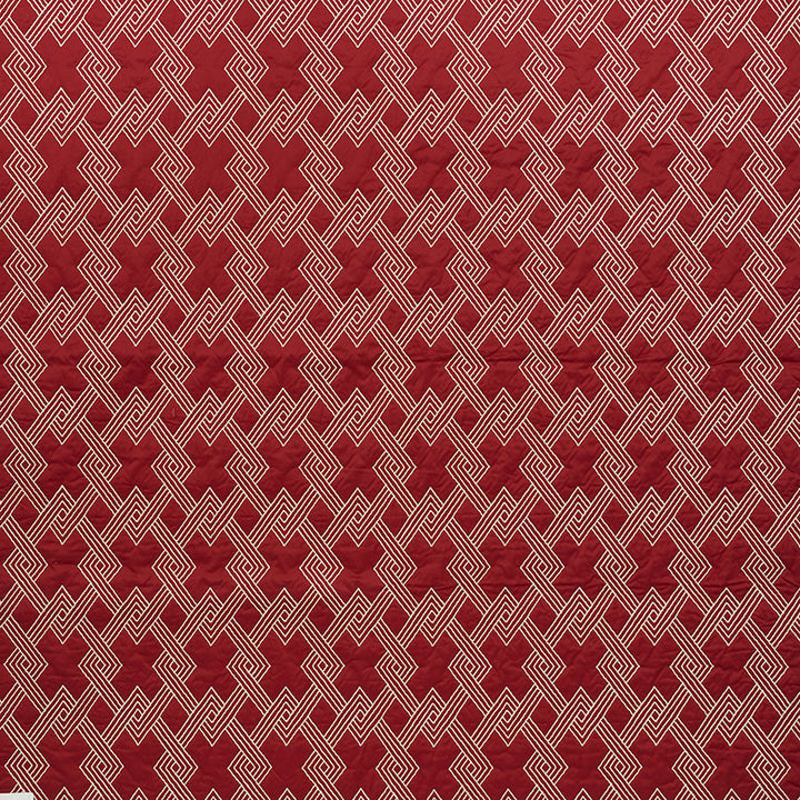 Hix Red 70141 by Schumacher Designer Fabric CLIQUE COTTON 43% SPUN VISCOSE 24% INDIA </p><p>Repeat: Horizontal: 4 1/2" (11CM) and Vertical: 6 1/4" (16CM) 50.5 - Swanky Fabrics -