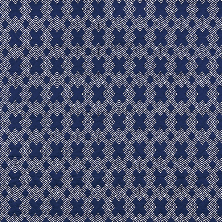 Hix Navy 70142 by Schumacher Designer Fabric CLIQUE See Sample INDIA - </p><p>Repeat: Horizontal: 4 1/2" (11CM) and Vertical: 6 1/4" (16CM) 50 1/2" (128CM) - Swanky Fabrics -