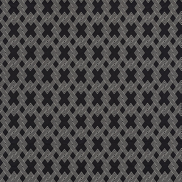 Hix Ebony 70145 by Schumacher Designer Fabric Clique 43% Cotton, 24% Spun, 4% Spun, 29% Polywadding - Horizontal: 4.5 and Vertical: 6.25 50.5 - Swanky Fabrics -