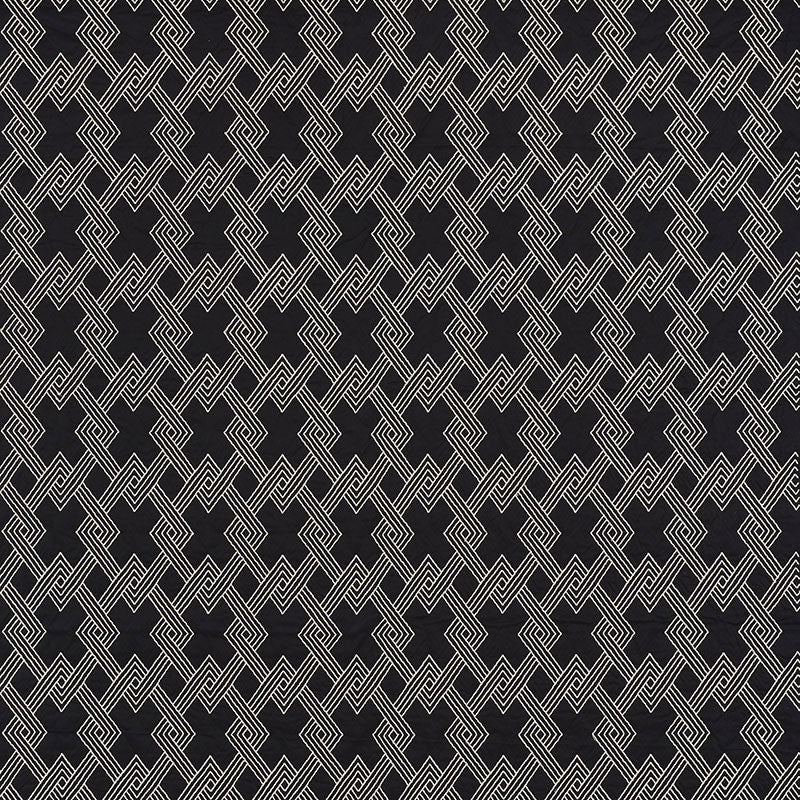 Hix Ebony 70145 by Schumacher Fabric Schumacher Fabric Hix Ebony 70145Fabric COTTON 43% INDIA </p><p>Repeat: H: HORZ. 4 1/2" (11CM) , V: VERT. 6 1/4" (16CM) 50.5 - Fabric Carolina -