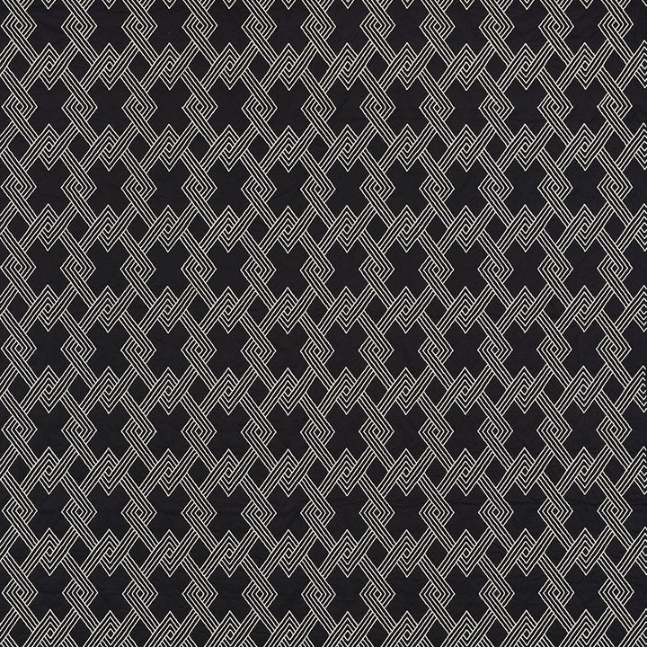 Hix Ebony 70145 by Schumacher Designer Fabric CLIQUE See Sample INDIA - </p><p>Repeat: Horizontal: 4 1/2" (11CM) and Vertical: 6 1/4" (16CM) 50 1/2" (128CM) - Swanky Fabrics -