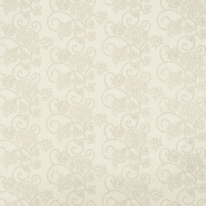 Calliope Embroidery Ivory 70180 by Schumacher Designer Fabric