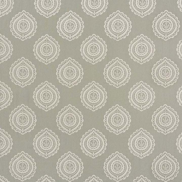Olana Linen Embroidery Haze 70200 by Schumacher Fabric Schumacher Fabric Olana Linen Embroidery Haze 70200Fabric LINEN 60% INDIA </p><p>Repeat: H: HORZ. 12 5/8" (32CM) , V: VERT. 12 1/2" (32CM) 50.125 - Fabric Carolina -