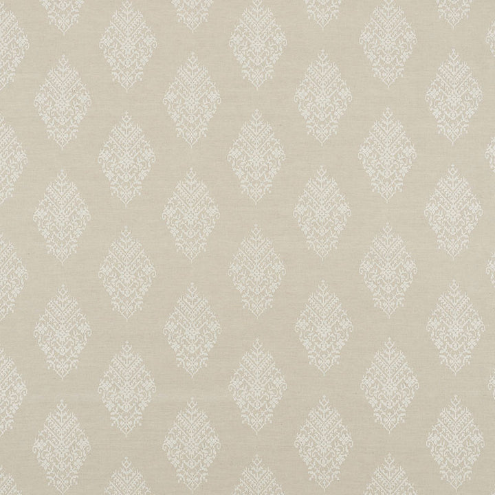 Zinda Embroidery Sand 70220 by Schumacher Designer Fabric CONTEMPORARY EMBROIDERIES LINEN 38% COTTON 33% INDIA </p><p>Repeat: Horizontal: 12 3/4" (32CM) and Vertical: 11 1/4" (29CM) 51 - Swanky Fabrics -