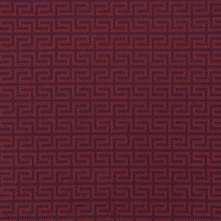 A Maze Embroidery Berry 70234 by Schumacher Designer Fabric Contemporary-Embroideries 36% Linen, 35% Spun, 29% Cotton - Horizontal: 4.25 and Vertical: 7.75 51 - Swanky Fabrics -