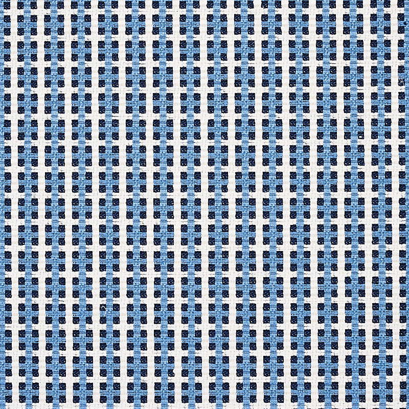Crosstown Tile Blue 70394 by Schumacher Fabric Schumacher Fabric Crosstown Tile Blue 70394Fabric VISCOSE 38% ITALY </p><p>Repeat: H: HORZ. 3/4" (2CM) , V: VERT. 3/4" (2CM) 56.25 - Fabric Carolina -