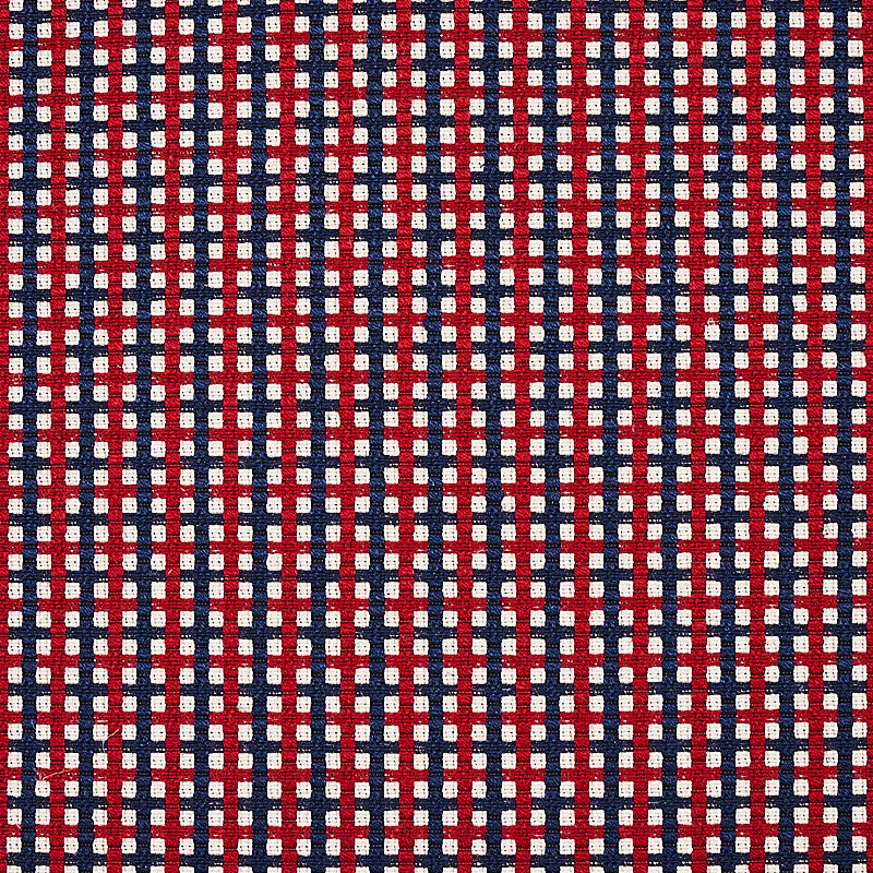 Crosstown Red/Navy 70395 by Schumacher Fabric Schumacher Fabric Crosstown Red/Navy 70395Fabric VISCOSE 38% ITALY </p><p>Repeat: H: HORZ. 3/4" (2CM) , V: VERT. 3/4" (2CM) 56.25 - Fabric Carolina -