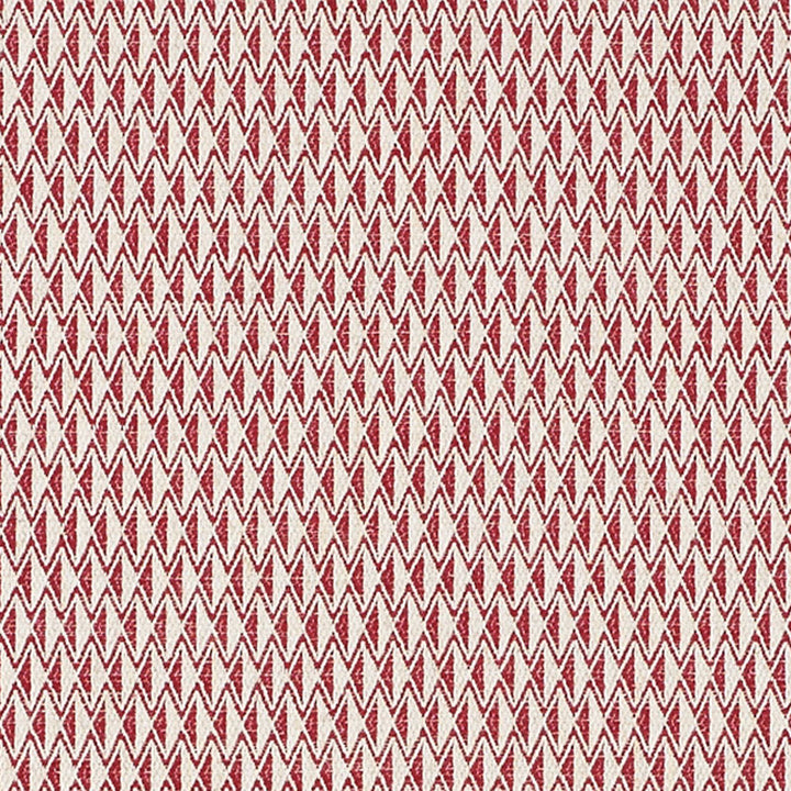 Greenpoint Red 70547 by Schumacher Designer Fabric ESSENTIALS: SMALL-SCALE UPHOLSTERY I See Sample ITALY MEDIUM DUTY </p><p>Repeat: Horizontal: 1/2" (1CM) and Vertical: 1 1/2" (4CM) 56 1/2" (144CM) - Swanky Fabrics -