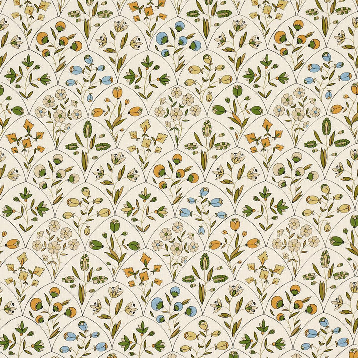 Frances Floral Indoor/Outdoor Document 182161 by Schumacher Designer Fabric Craft Revival 27.0" - Swanky Fabrics -