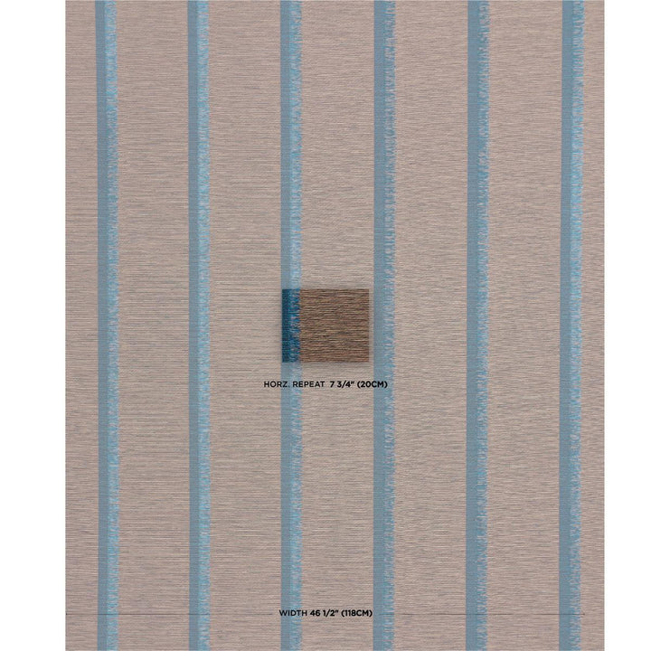 Axel Fringe Wallcovering Peacock/Brown 5015710 by Schumacher Designer Wallpaper Patterson Flynn 7.75" - Swanky Fabrics -