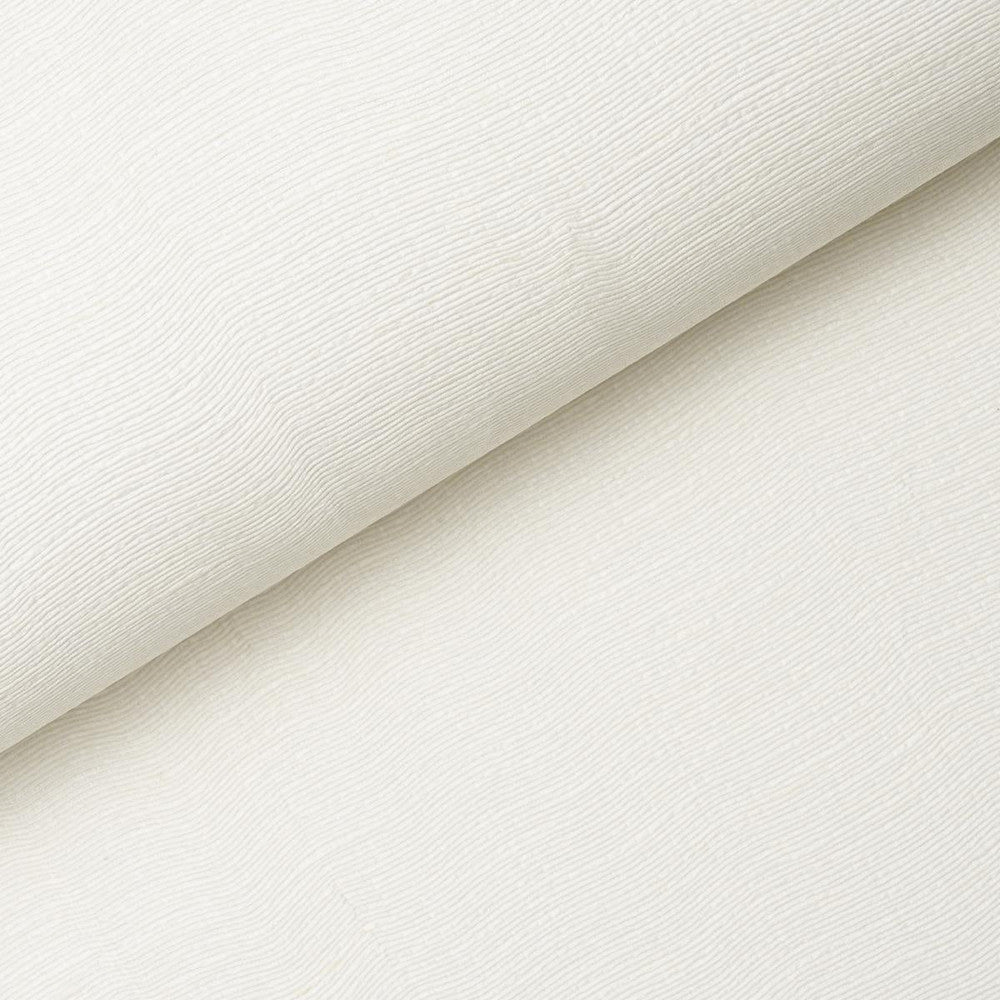 Linen Pliss Wallcovering Ivory 5015892 by Schumacher Designer Wallpaper Patterson Flynn - Swanky Fabrics -