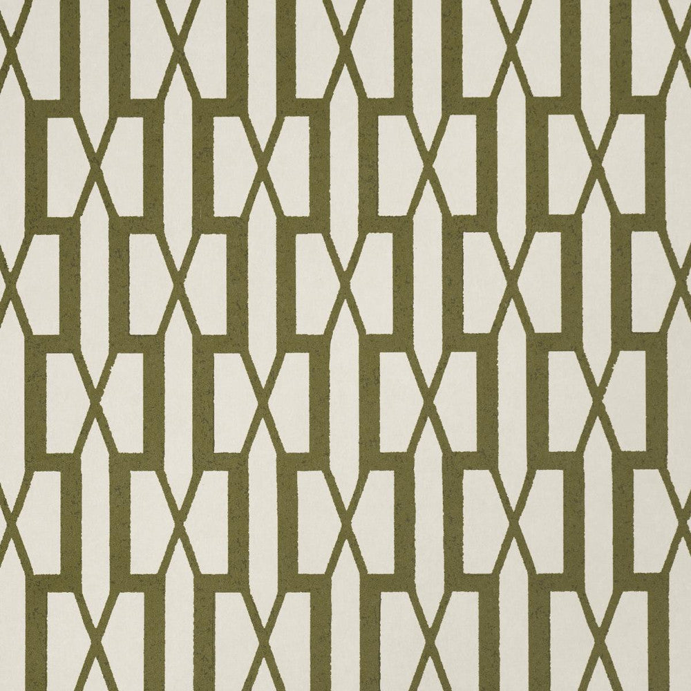 Belvedere Olive 5015910 by Schumacher Designer Wallpaper Veere Grenney 3.0" - Swanky Fabrics -