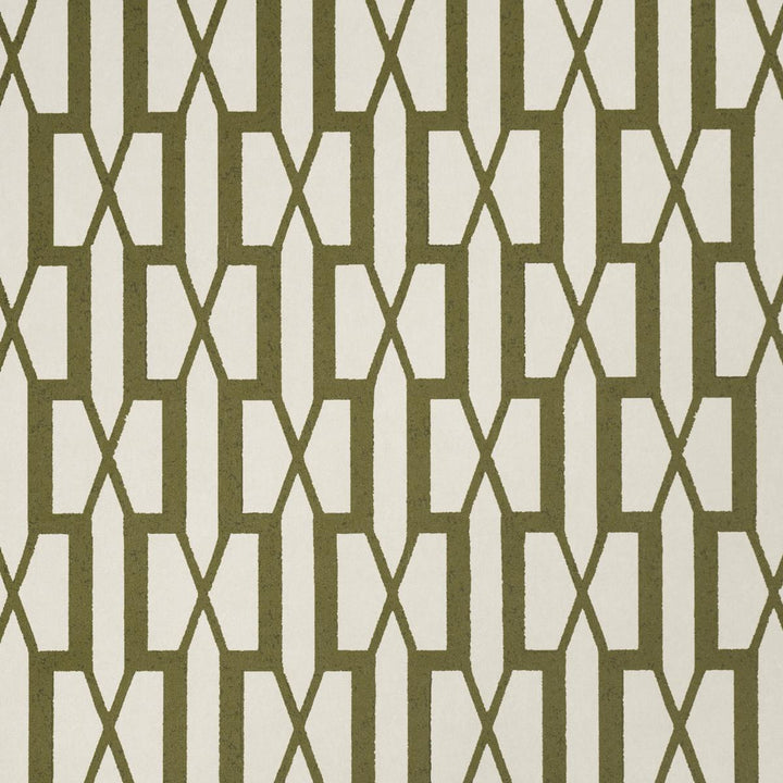 Belvedere Olive 5015910 by Schumacher Designer Wallpaper Veere Grenney 3.0" - Swanky Fabrics -