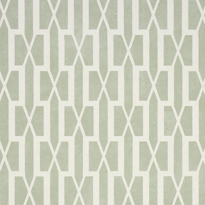 Belvedere Celadon 5015911 by Schumacher Designer Wallpaper Veere Grenney 3.0" - Swanky Fabrics -