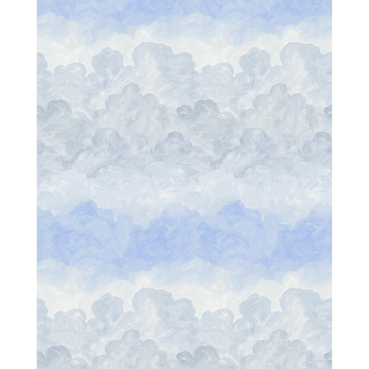 Painted Sky Clear Blue 5016021 by Schumacher Designer Wallpaper Backdrop X Xavier Donnelly 54.0" - Swanky Fabrics -