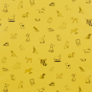 Good Dogs Everywhere Taxi-Cab Yellow 5016131 by Schumacher Designer Wallpaper