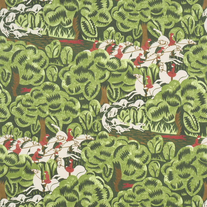 Margaret Schloeman'S Fox Chase Forest 5016150 by Schumacher Designer Wallpaper The New Yorker 27.0" - Swanky Fabrics -