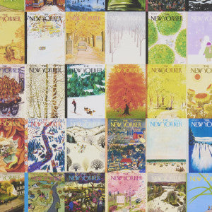 The New Yorker Seasonal Covers Multicolor 5016180 by Schumacher Designer Wallpaper