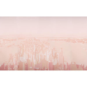 Pascal Campion'S New York Skyline Blush 5016191 by Schumacher Designer Wallpaper